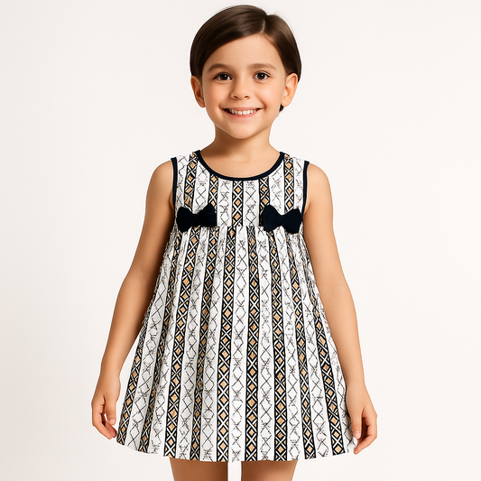 Elegant Ethnic Charm – Pure Cotton Printed Dress for Girls