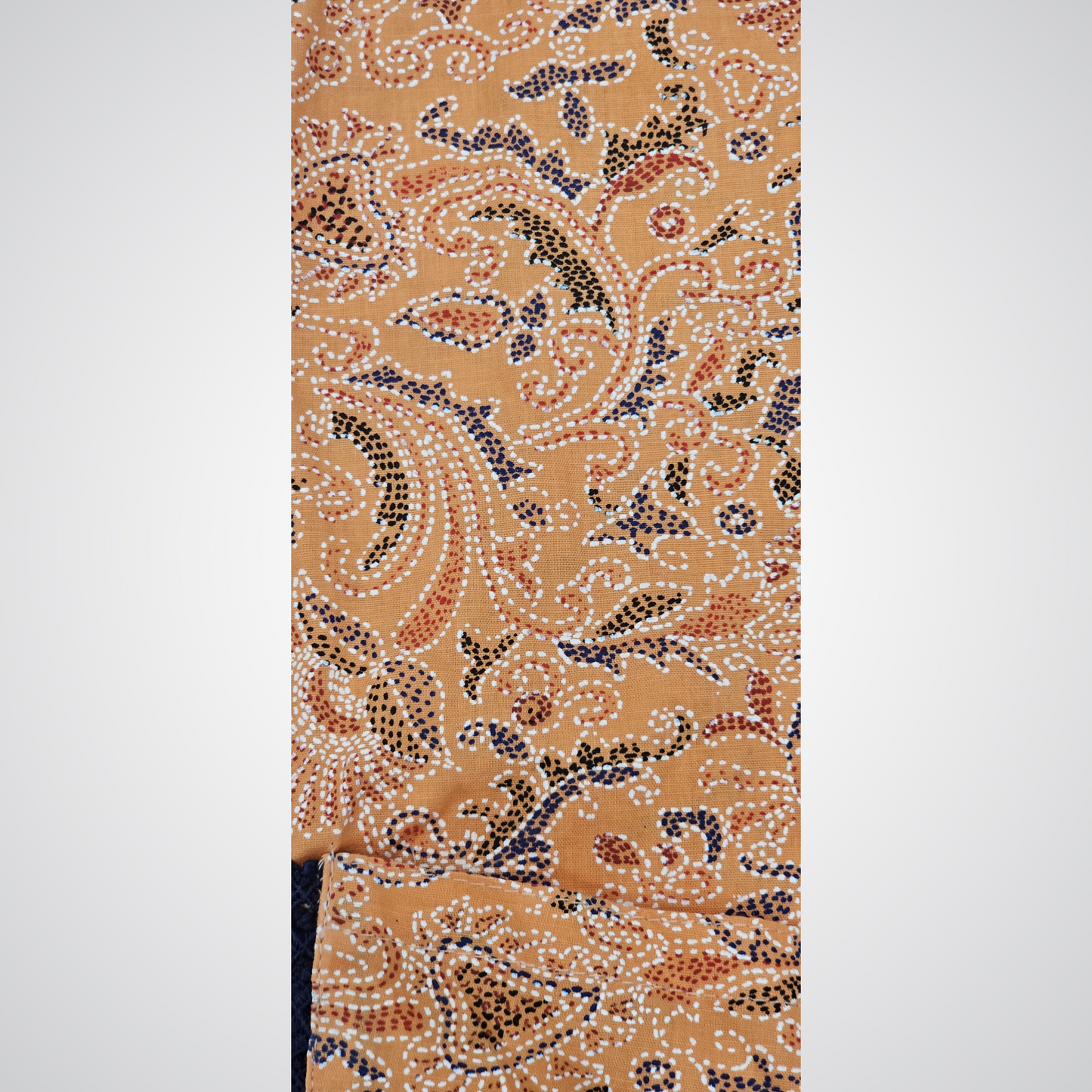 Chic Orange Printed Cotton Frock