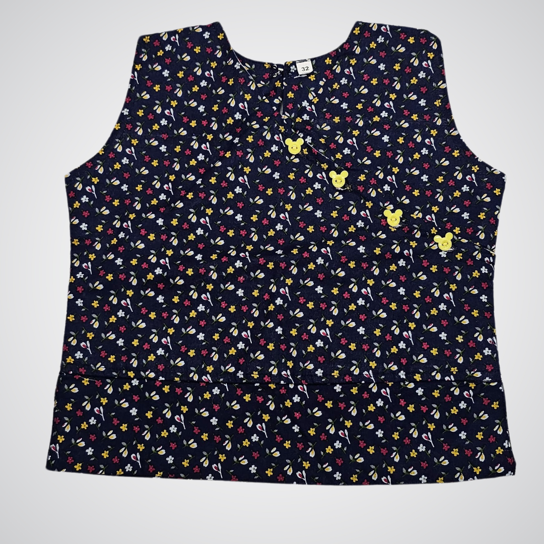 Girls' Navy Blue Floral Co-ord Set